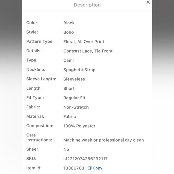 🚨SOLD🚨Shein Lily floral print contrast Lace cami romper, adjustable straps - Picture 10 of 10